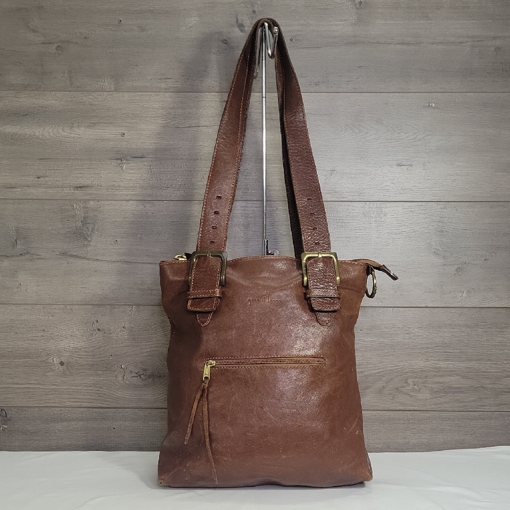 Geno d' Lucca Brown Leather Tote Bag